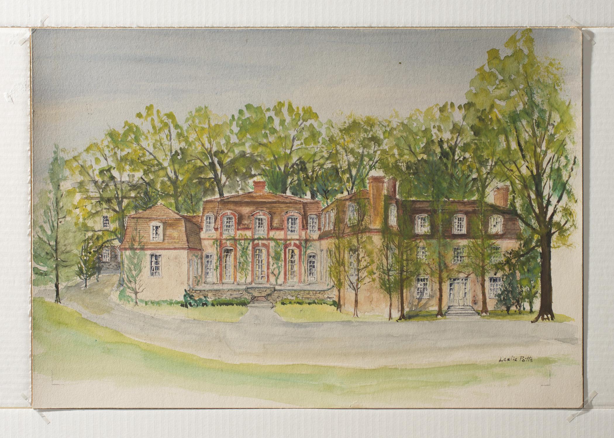 1969.1784 A Watercolor, view 2, raking light