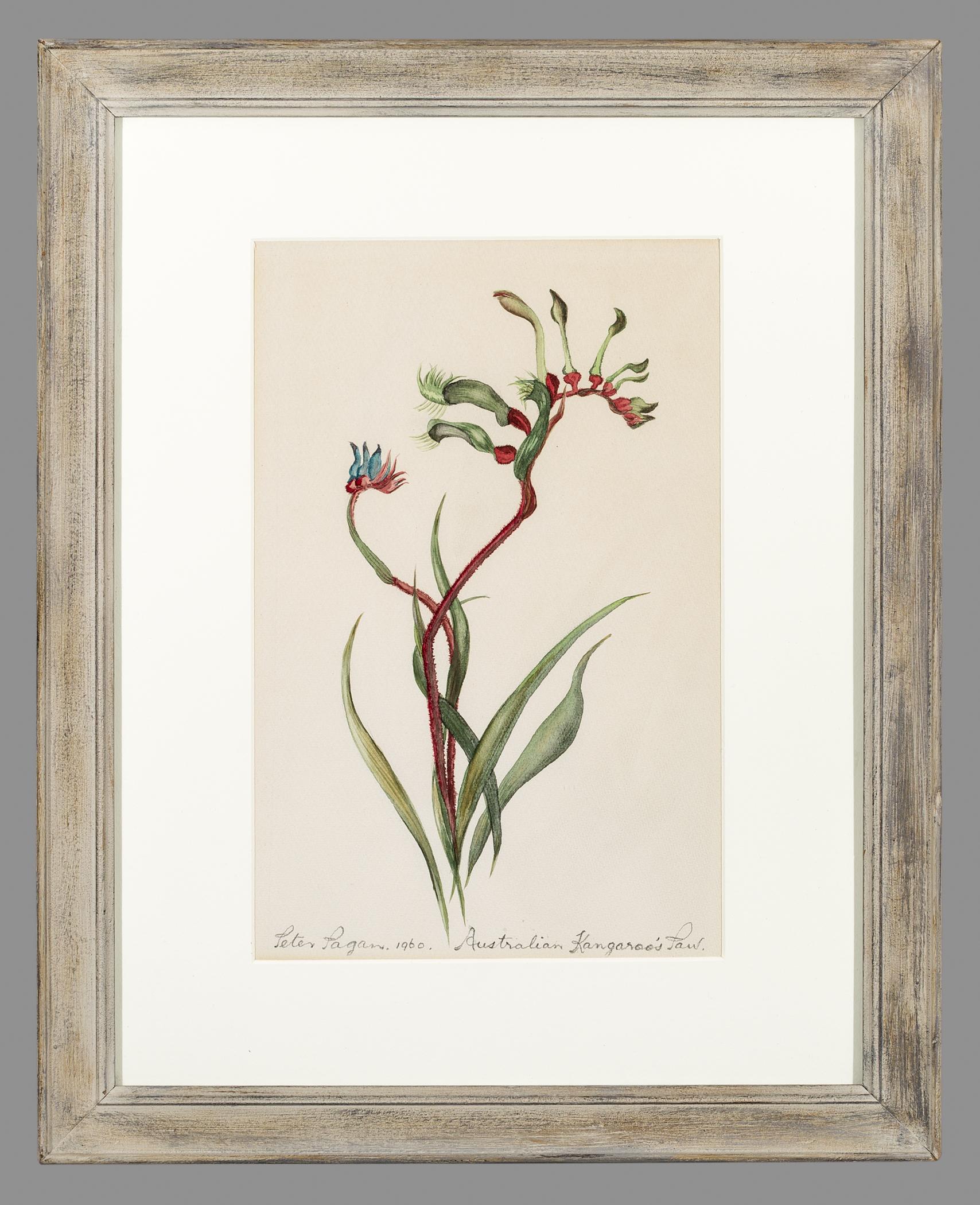 1969.1787 A, B Watercolor and frame, view 1