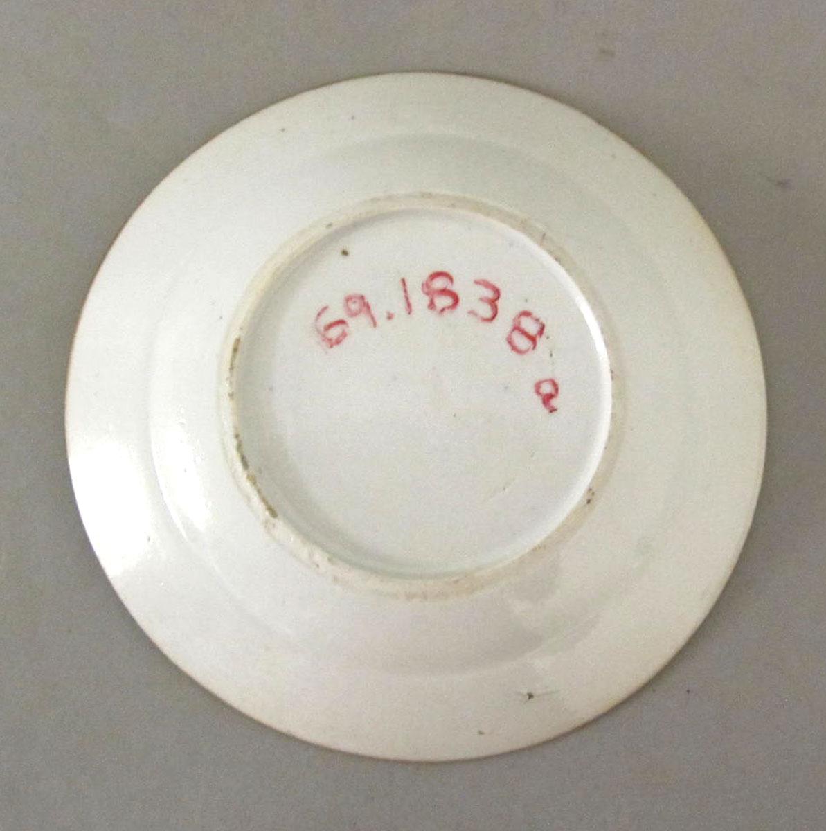 1969.1838 A Porcelain plate underside