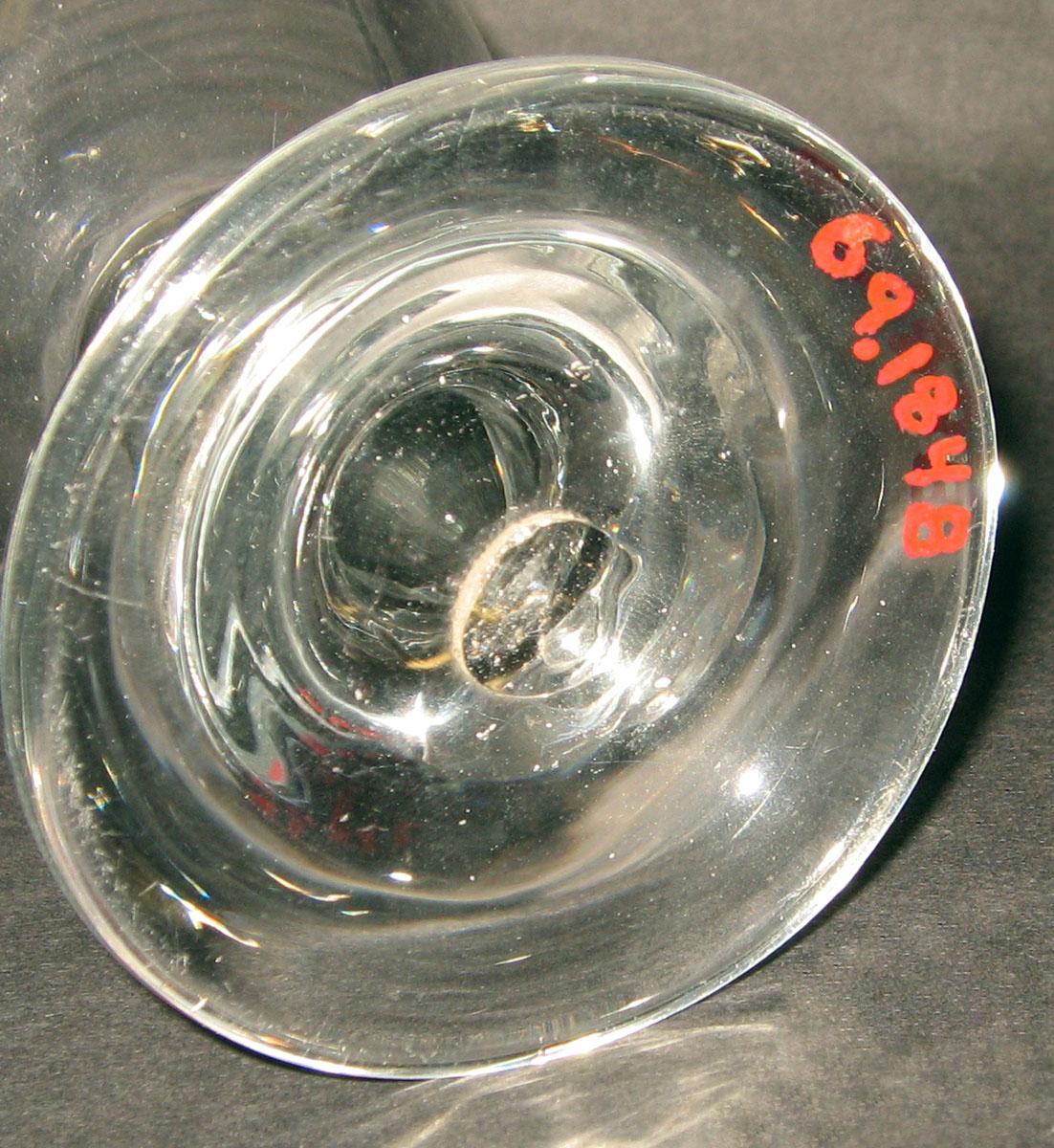 1969.1848 Glass goblet (underside)