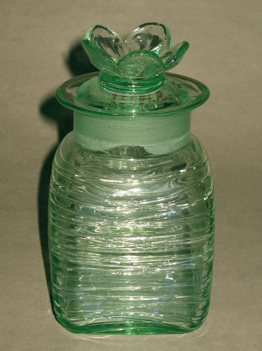1969.1852 A, B Glass jar and cover