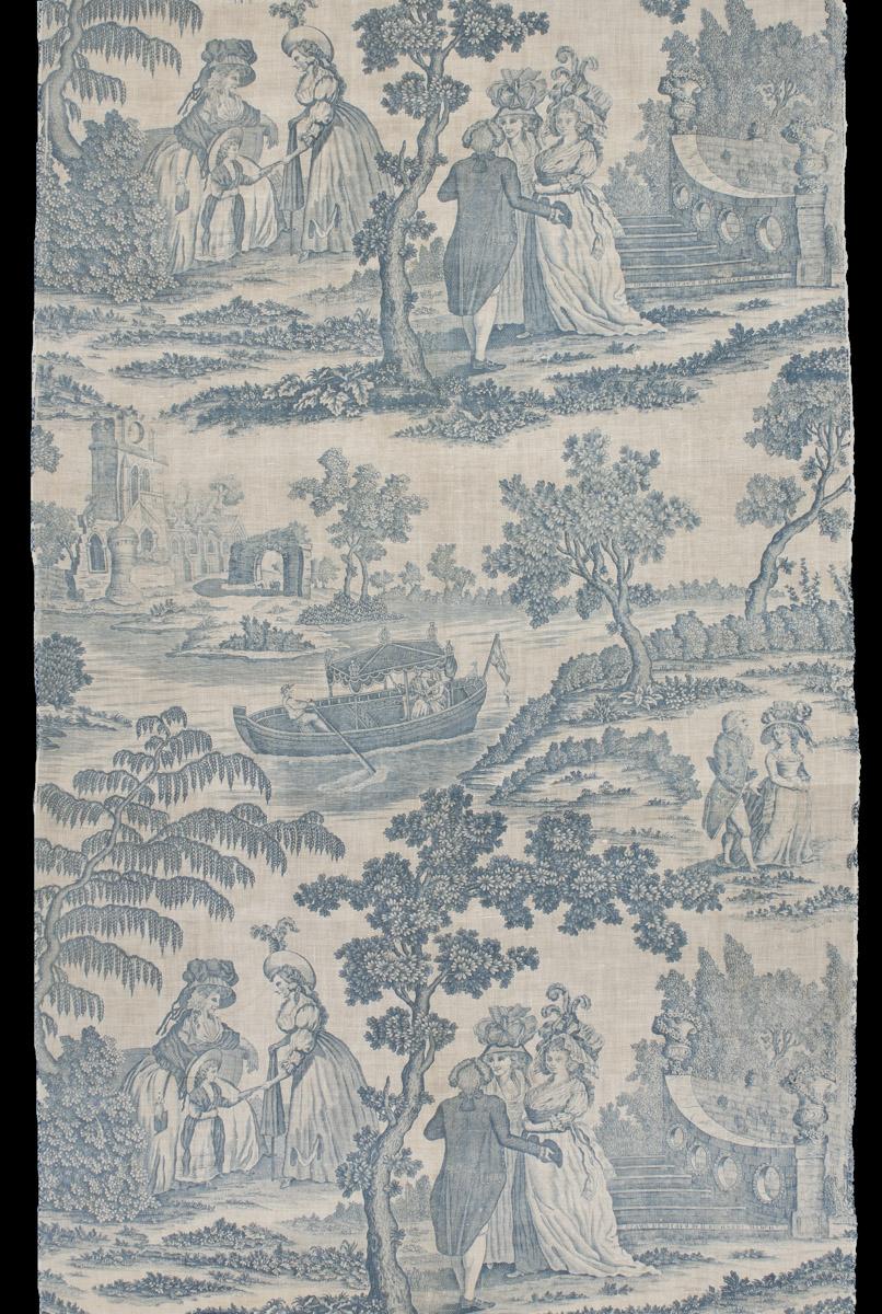 1957.0045.001 Textile, printed, detail 1, Book image C85