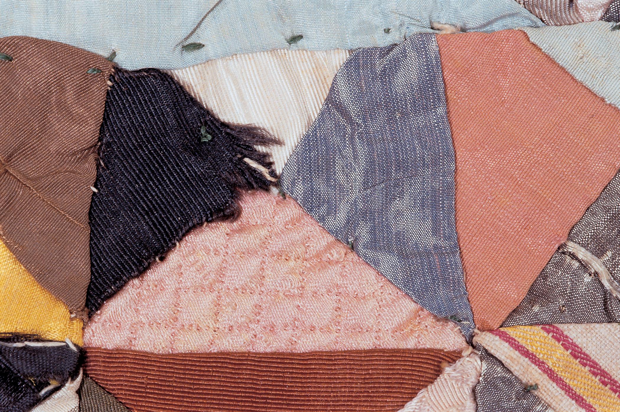 1957.0048 Quilt (Detail 2, silk "quilting")