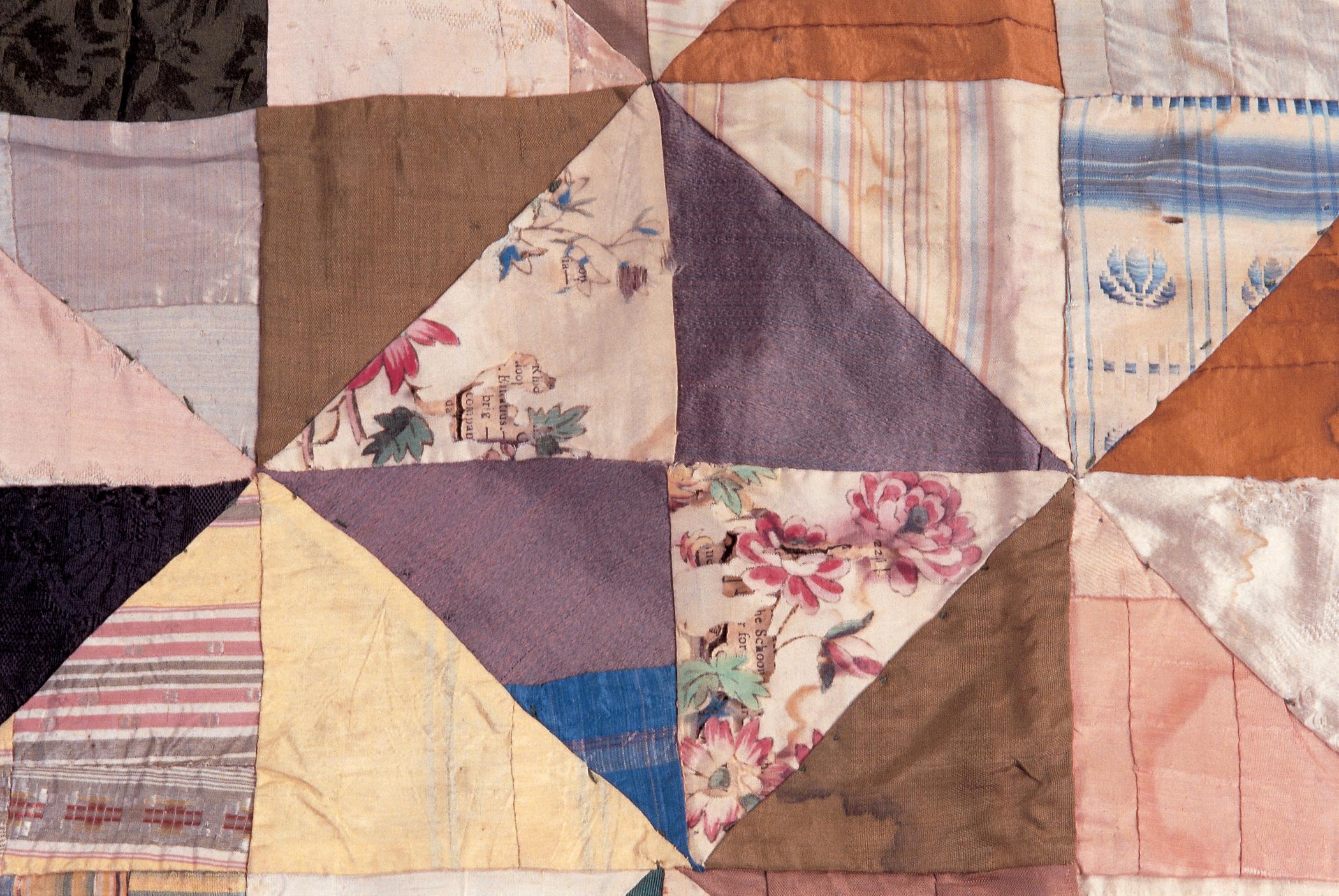 1957.0048 Quilt (Detail 4, English painted silk)