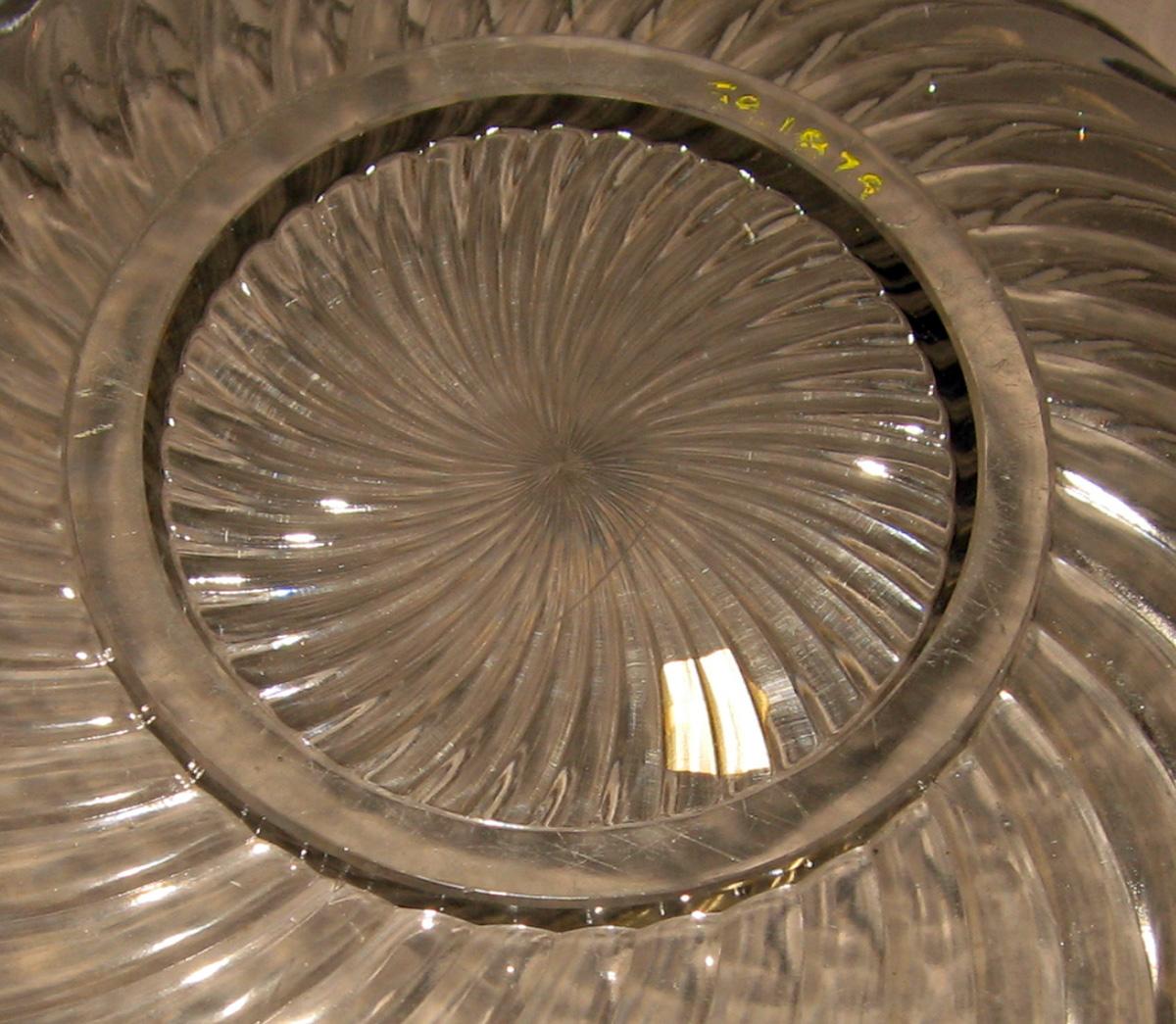 1969.1879 Glass punch bowl (underside)
