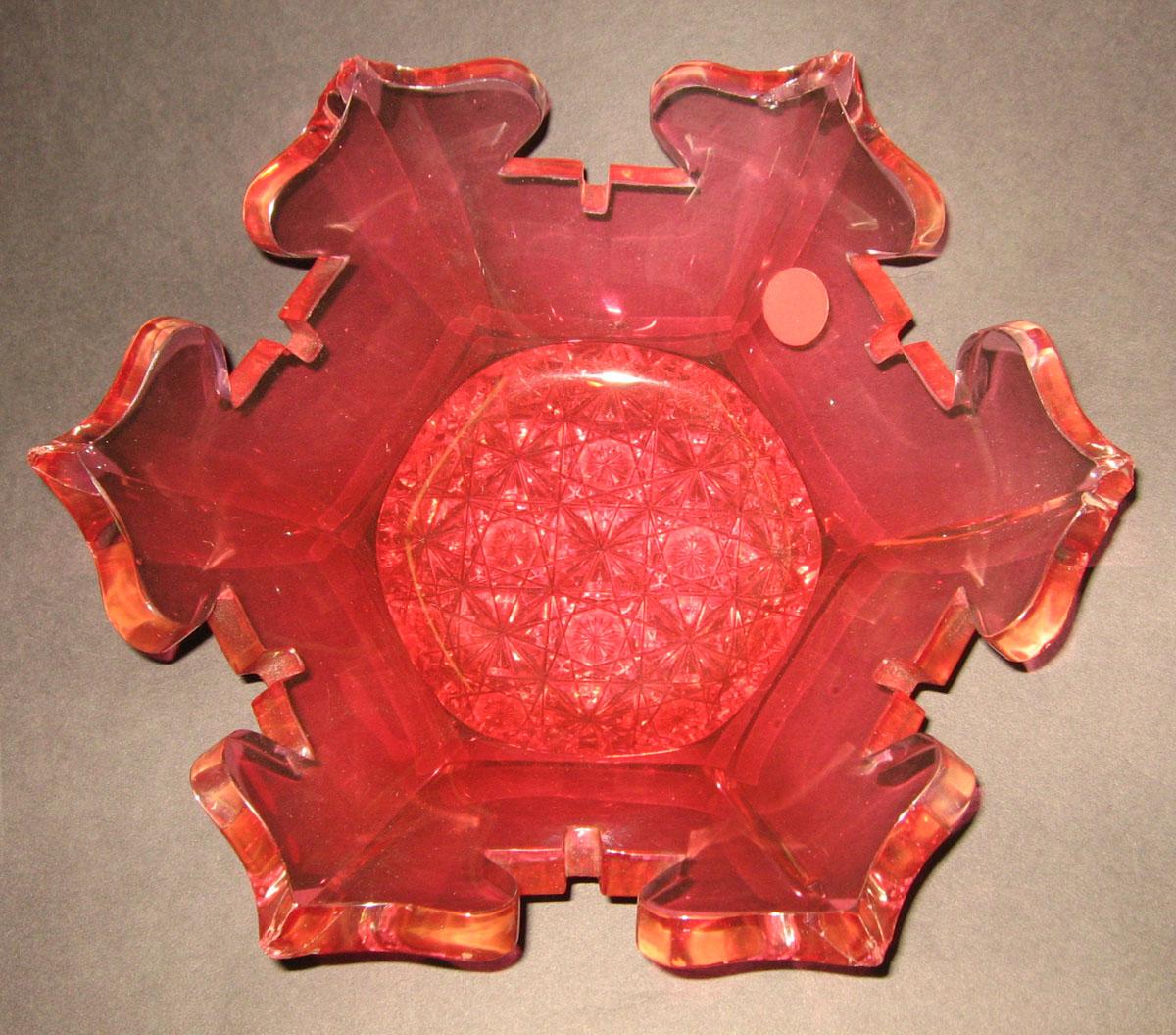 1969.1891 Ruby overlay glass bowl (interior)