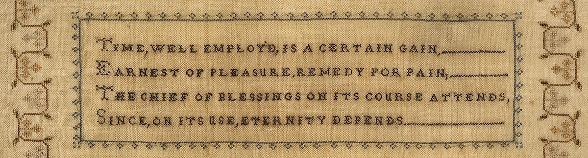 1969.1900 A Sampler, Detail 2