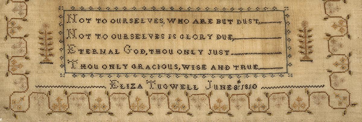 1969.1900 A Sampler, Detail 4