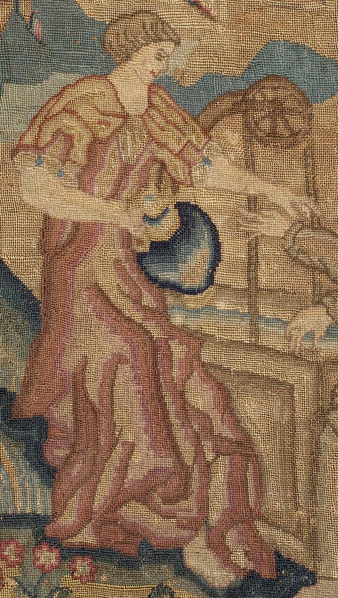 1969.1901 A Pole Screen Panel, Detail 2