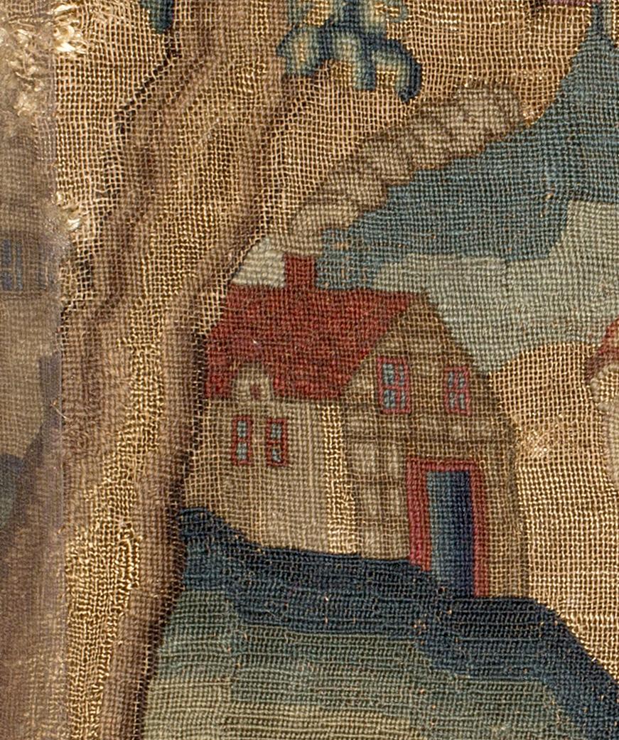 1969.1901 A Pole Screen Panel, Detail 4