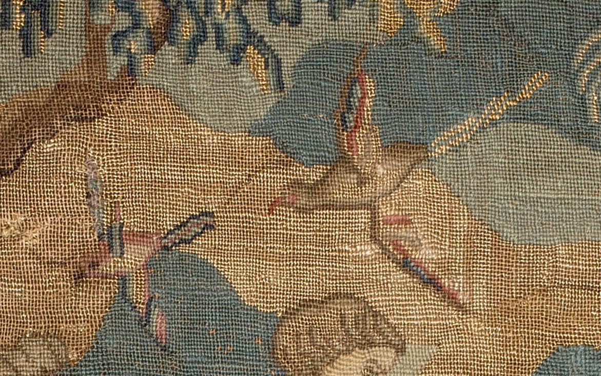 1969.1901 A Pole Screen Panel, Detail 5