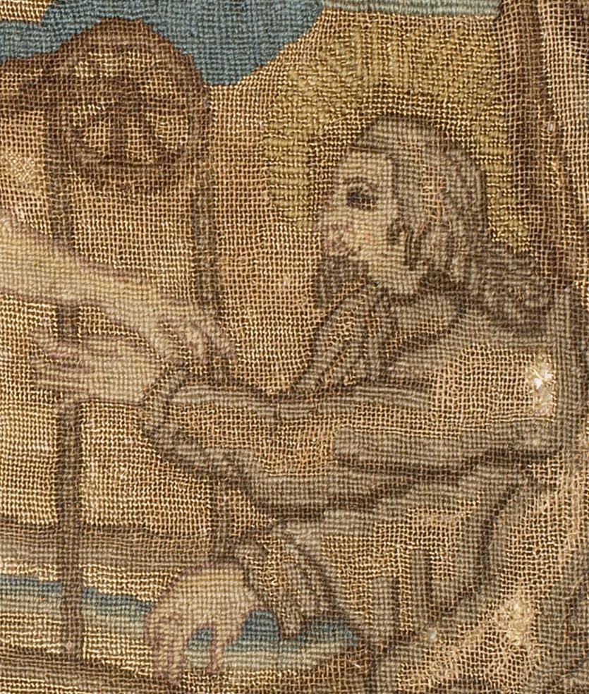 1969.1901 A Pole Screen Panel, Detail 9