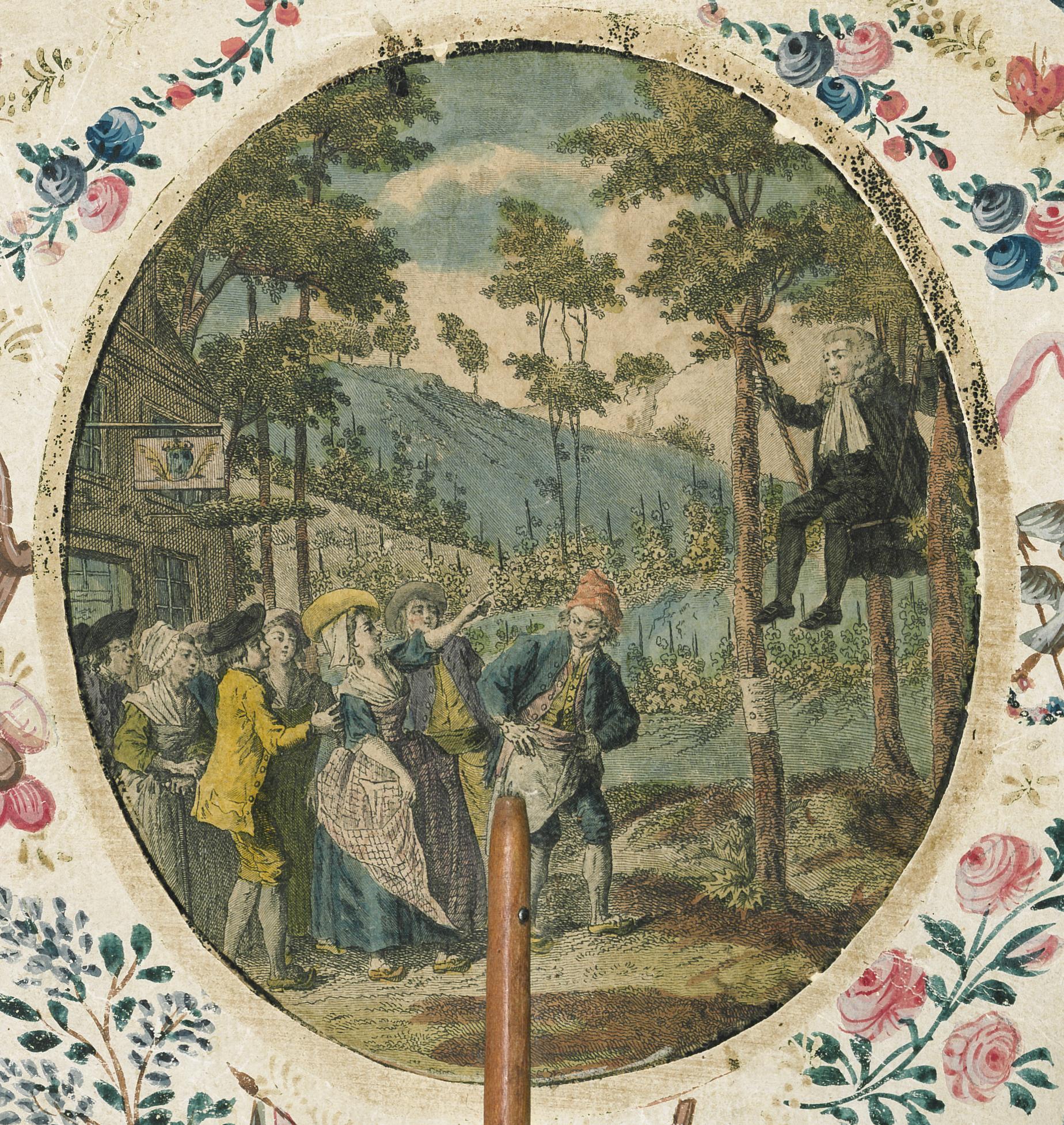 1969.1907 Fan, detail 2, center
