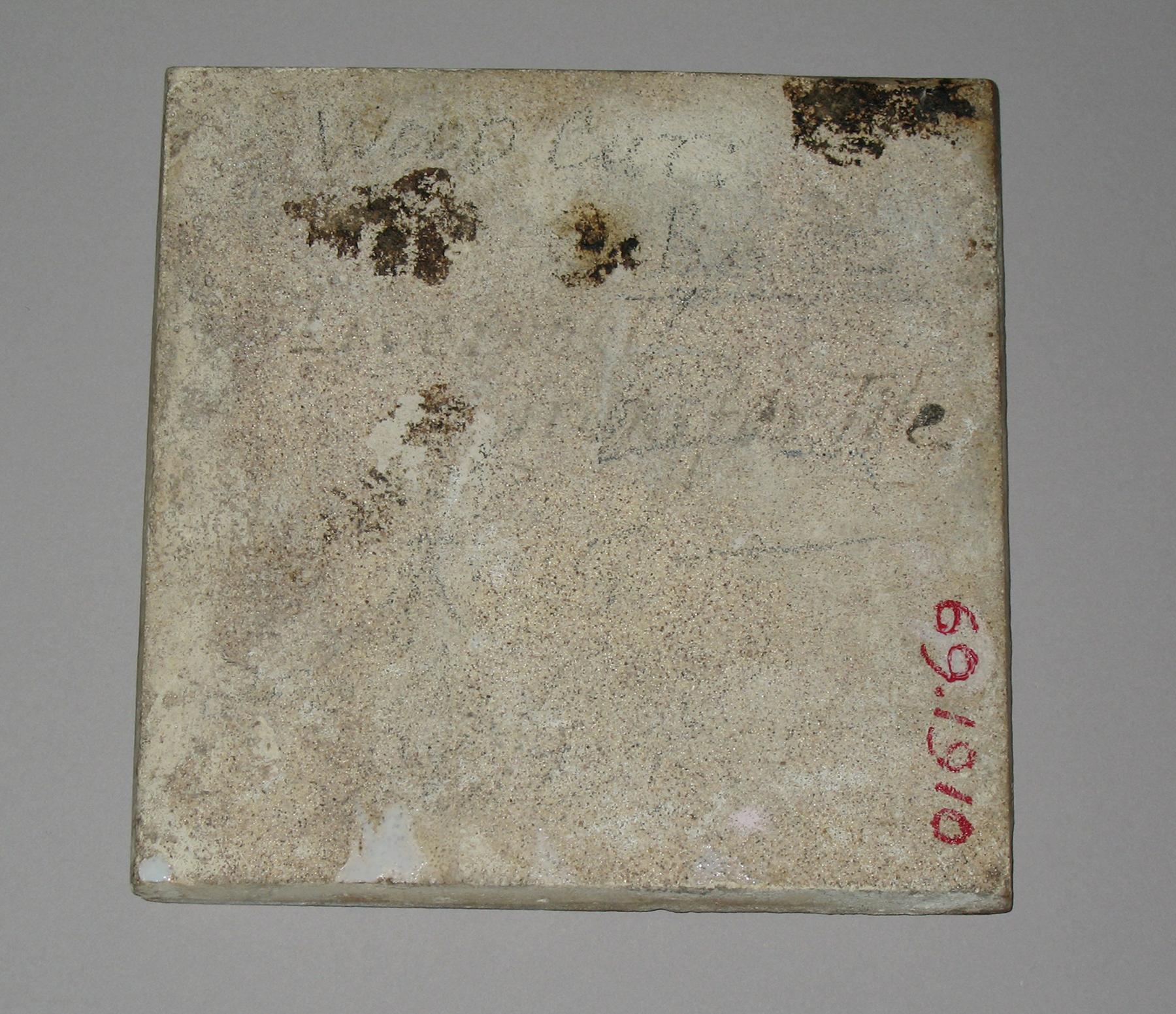 1969.1910 Delft tile (back)