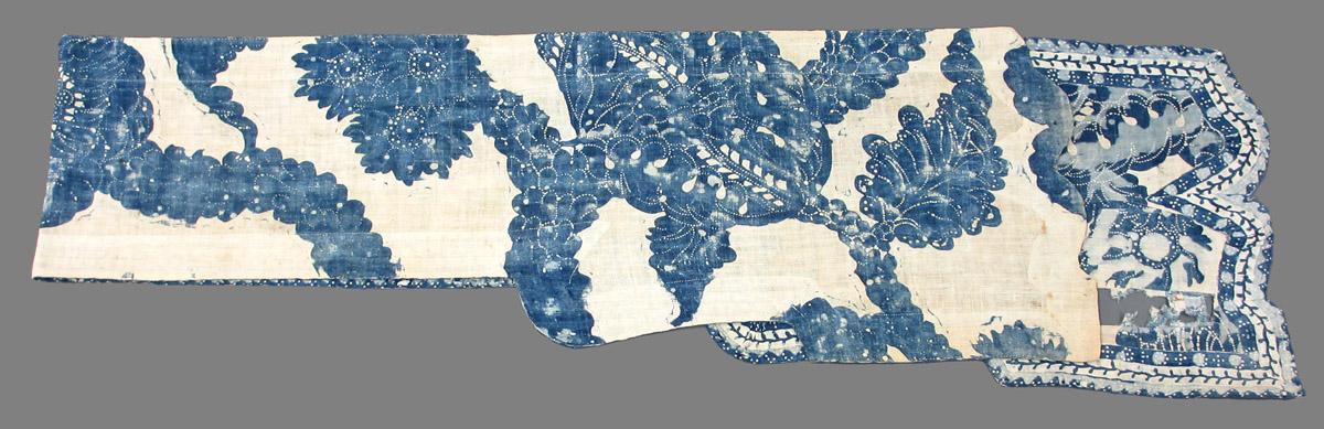 1969.1926 textile, printed partial reverse