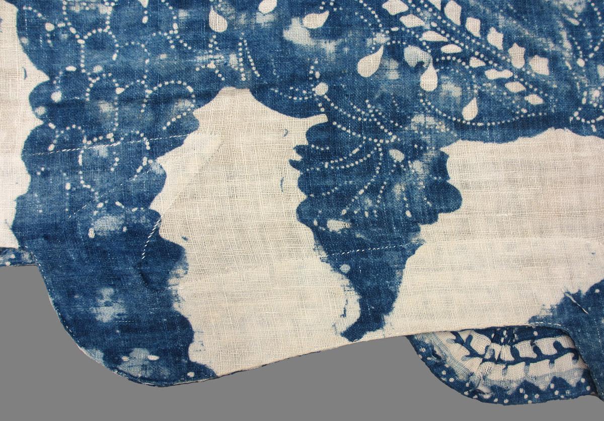 1969.1926 textile, printed reverse detail