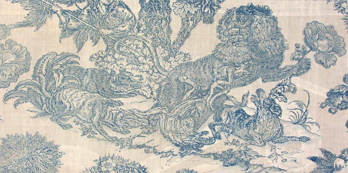 T171 Textile, printed, partial design repeat