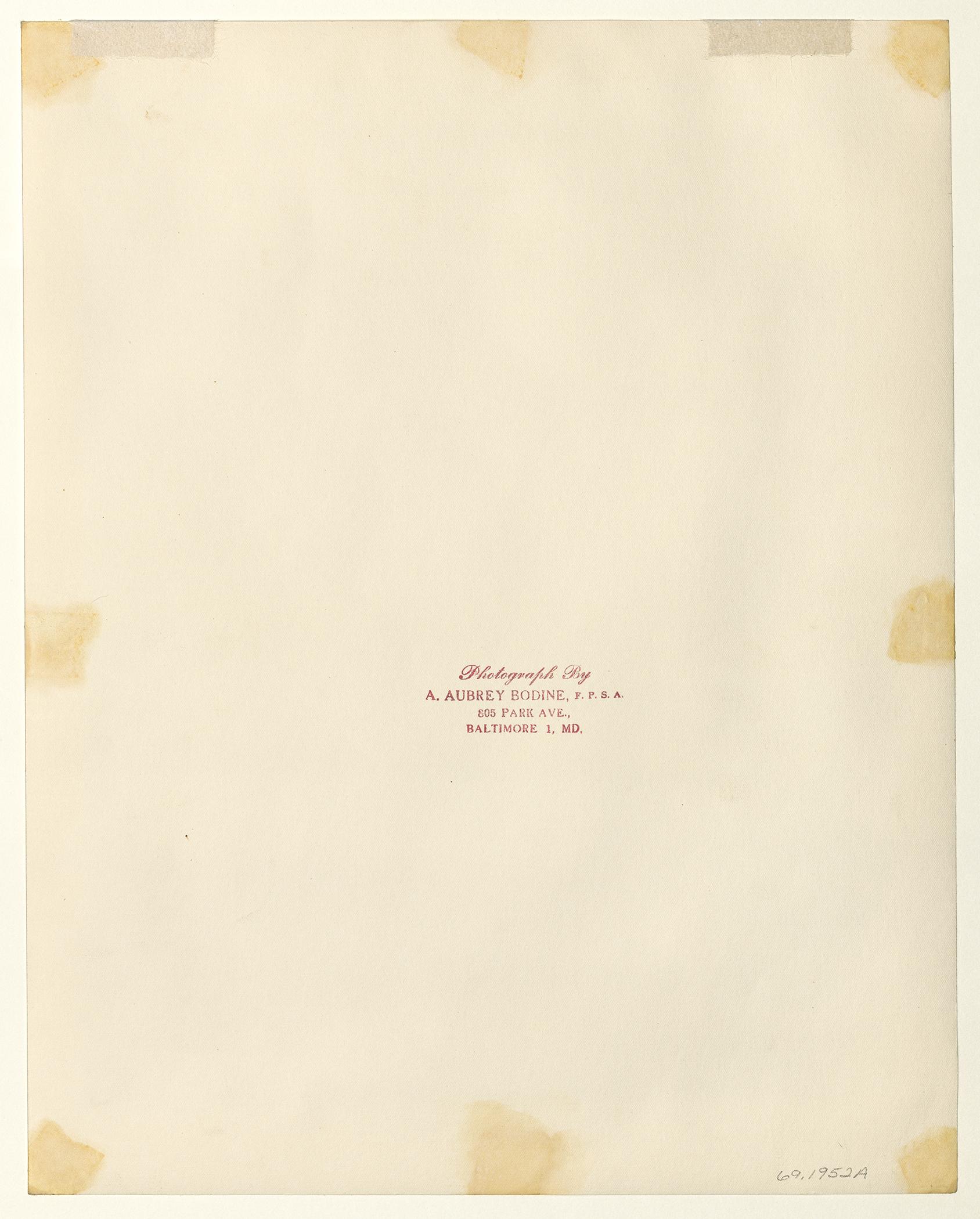 1969.1952 A Photograph, view 2, reverse