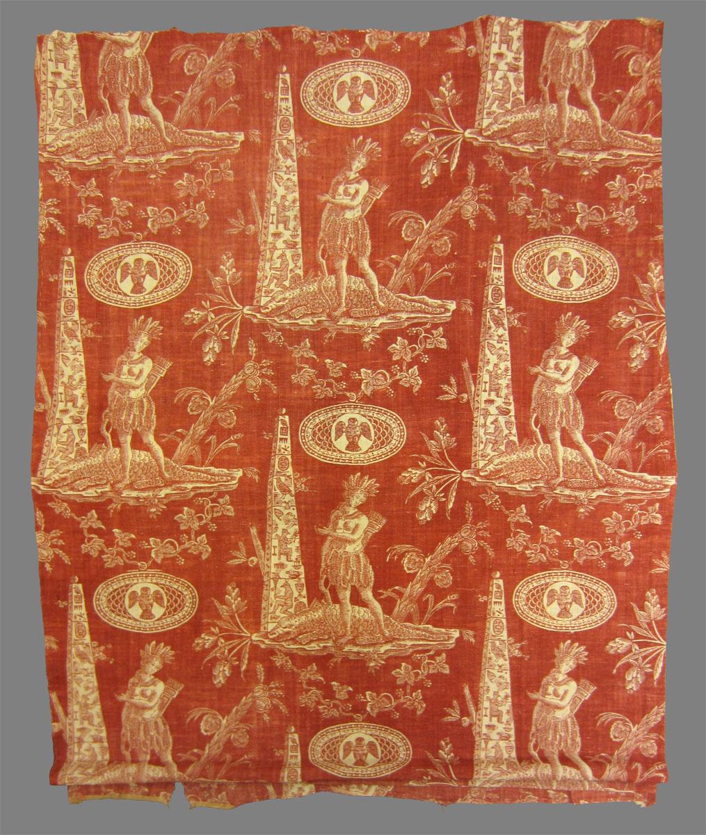 1969.1960.001 textile, printed partial obverse