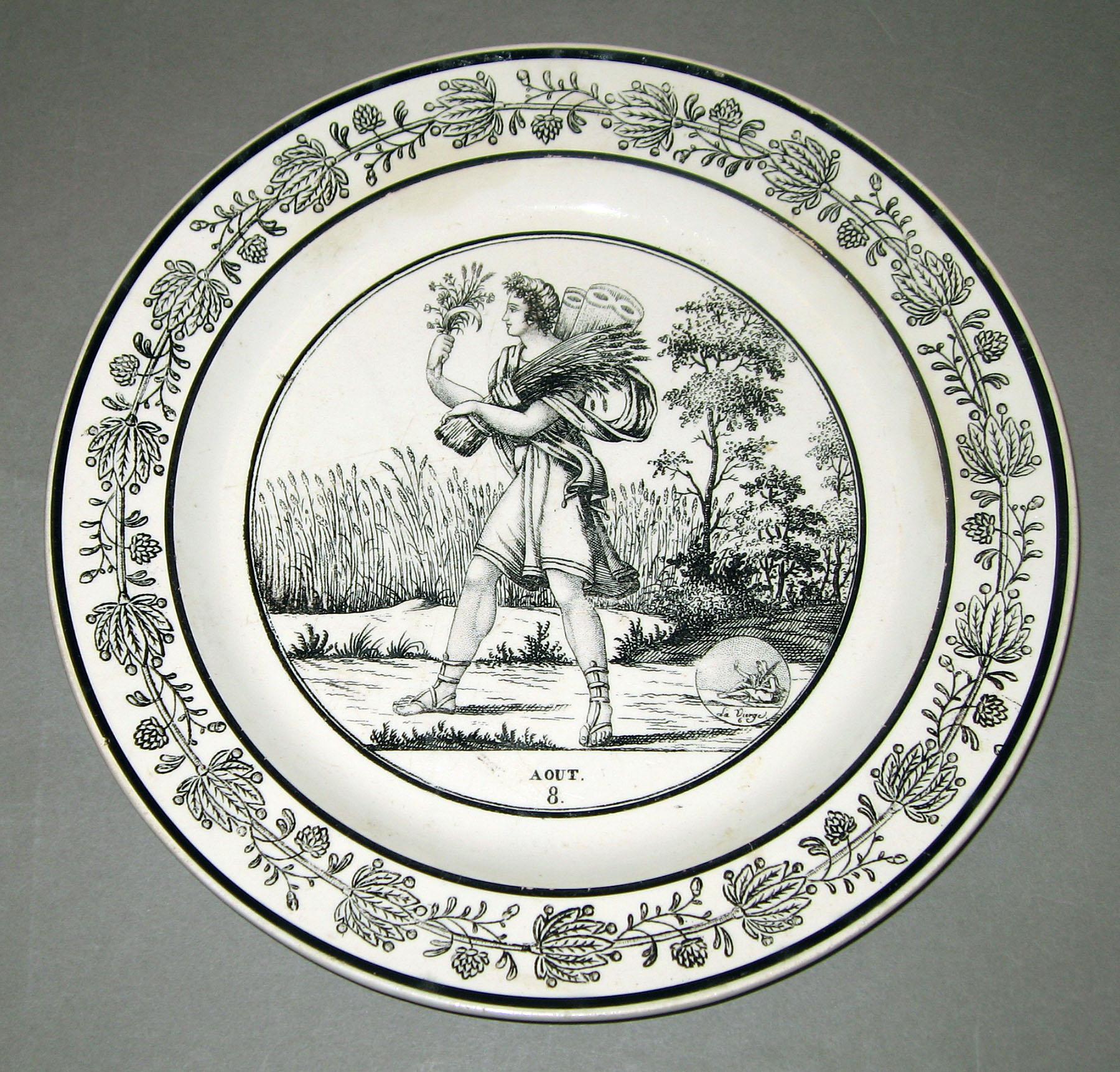 1969.1963 Choisy-le-roi creamware plate