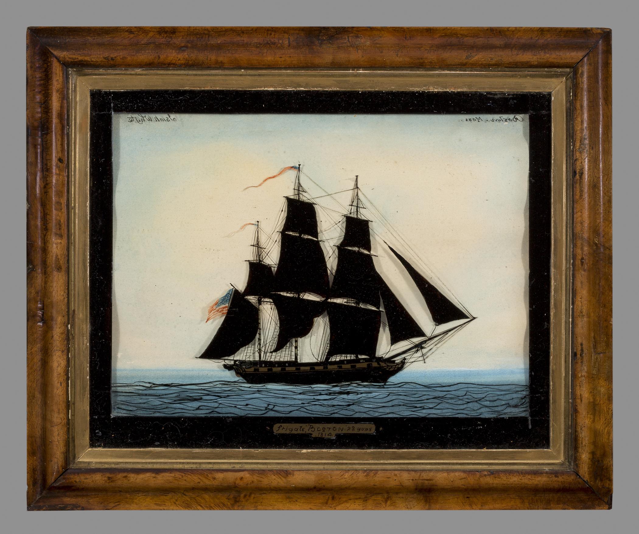 1969.1994 A Painting on glass, B Paper, C Frame, view 1