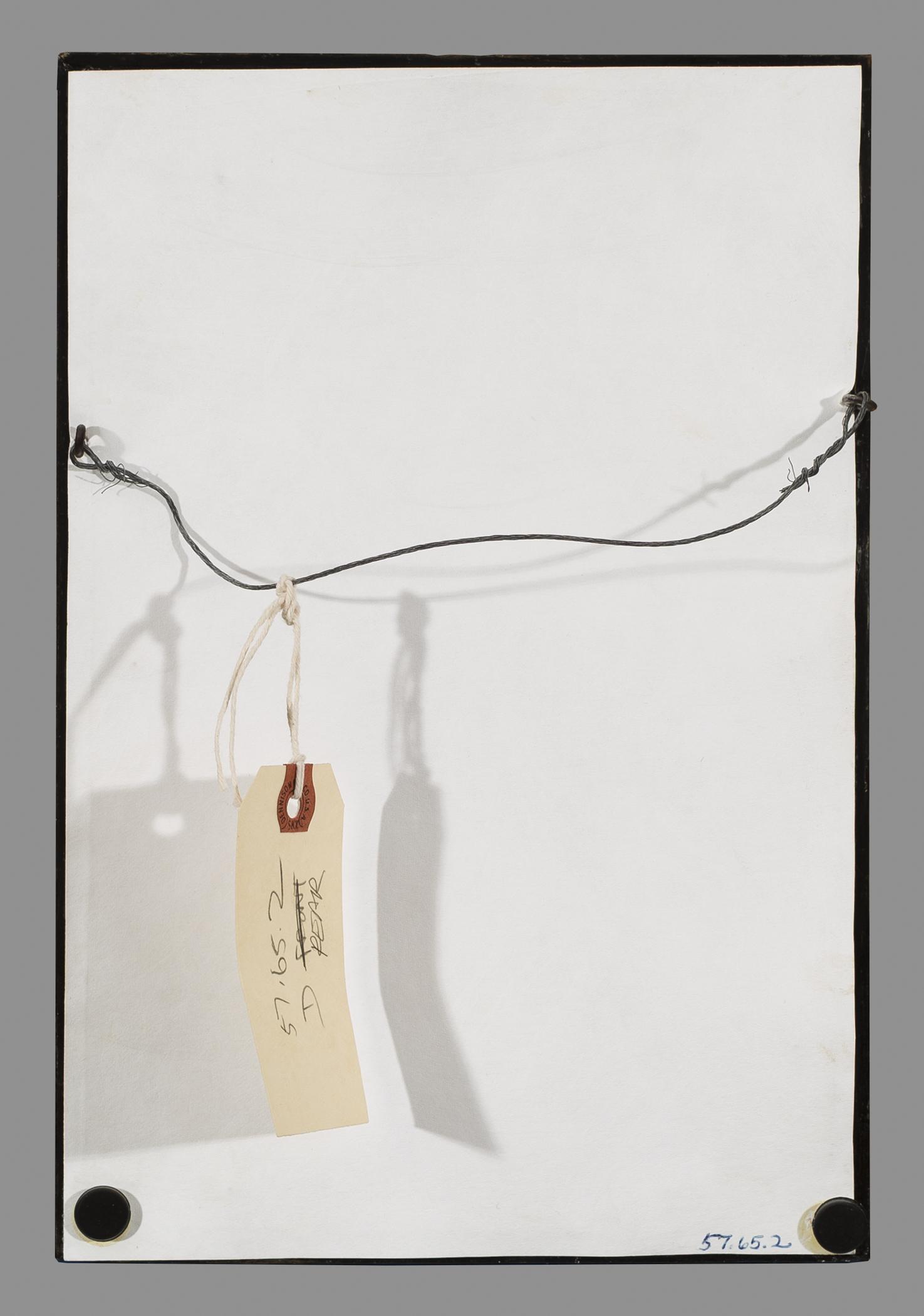 1957.0065.002 B, C Frame and backboard, view 1, reverse
