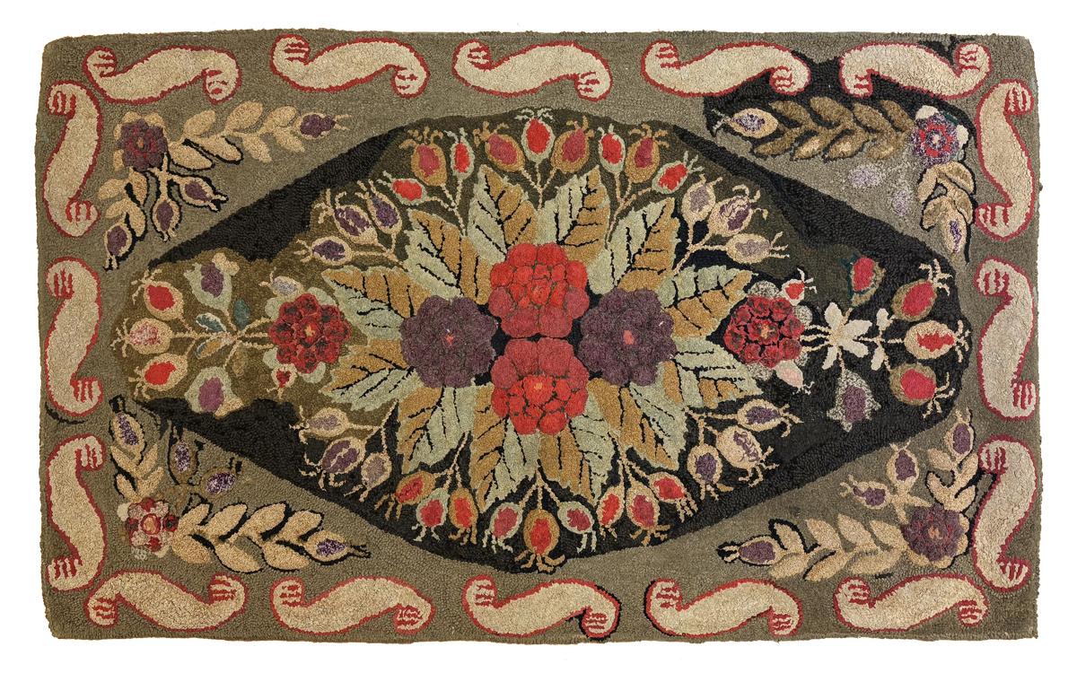 1969.2236 Rug, Hooked rug, overall, C-DIOC
