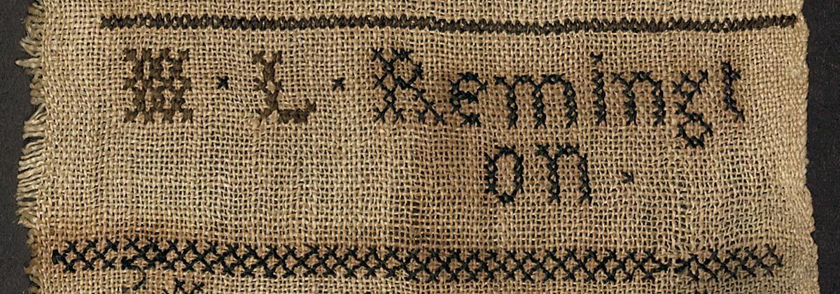 1957.0067.010 Sampler, View 2 Detail 3