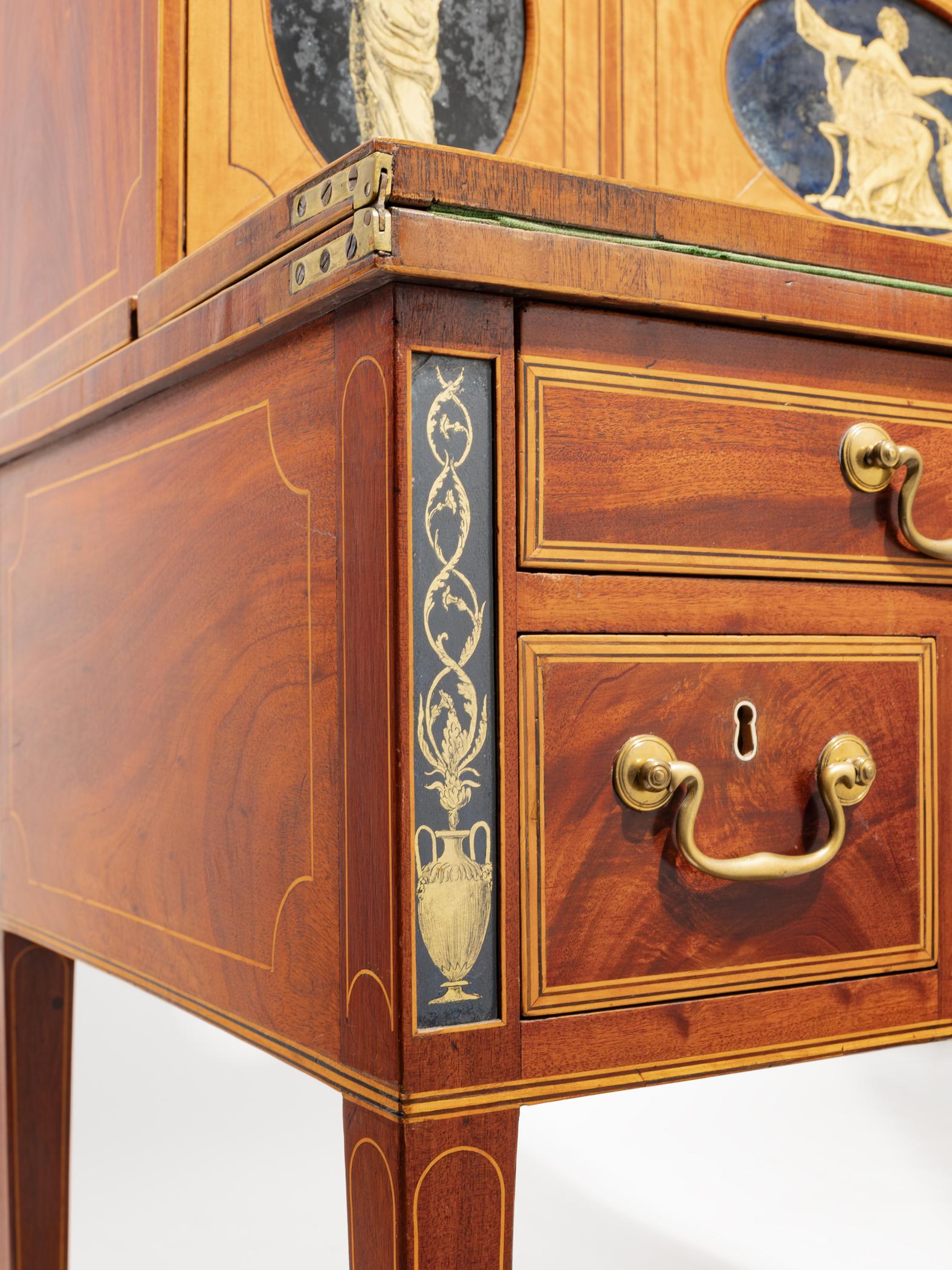 1957.0668 Cabinet or desk, Lady's writing table or cabinet, detail 4
