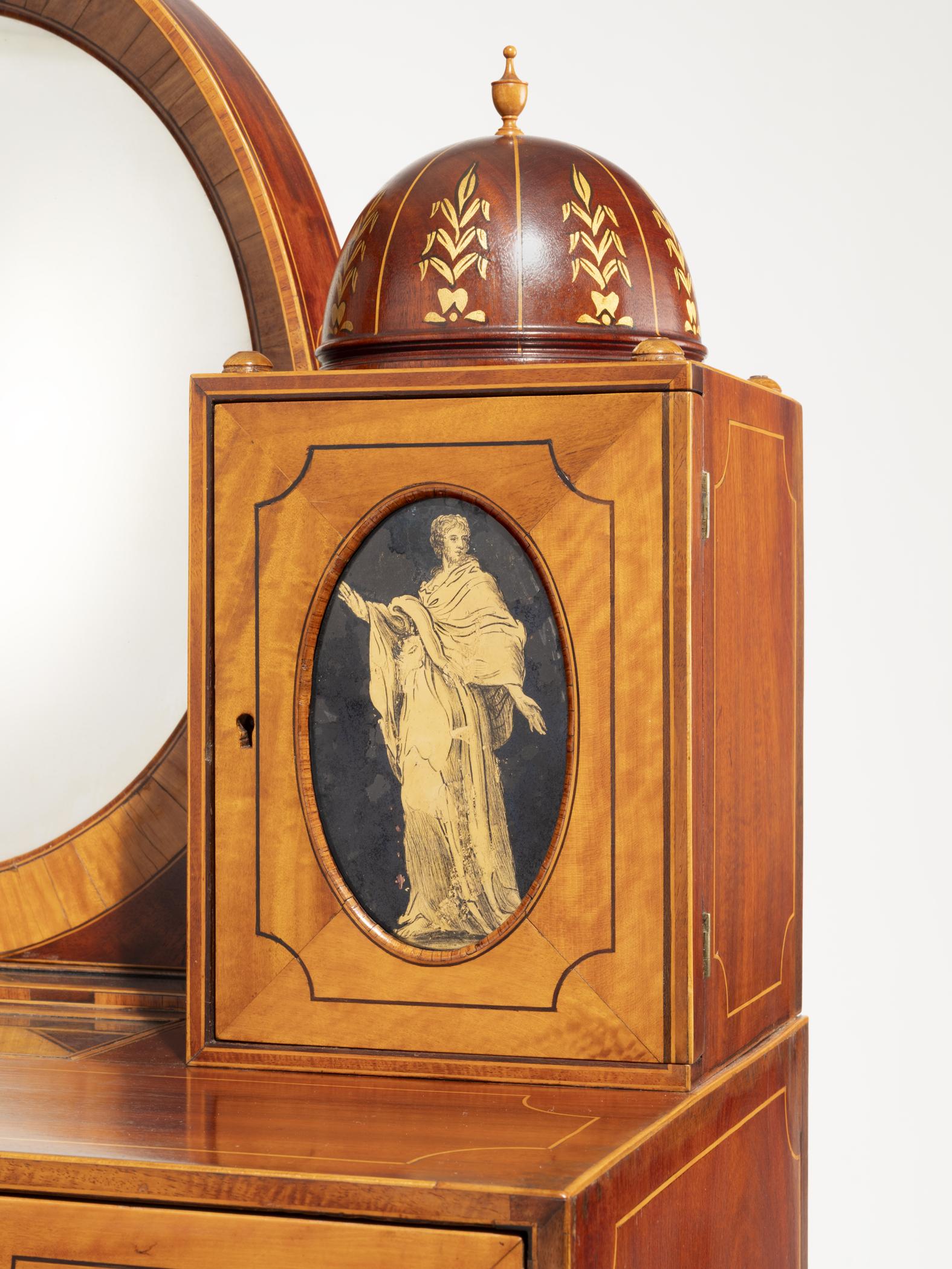 1957.0668 Cabinet or desk, Lady's writing table or cabinet, detail 5