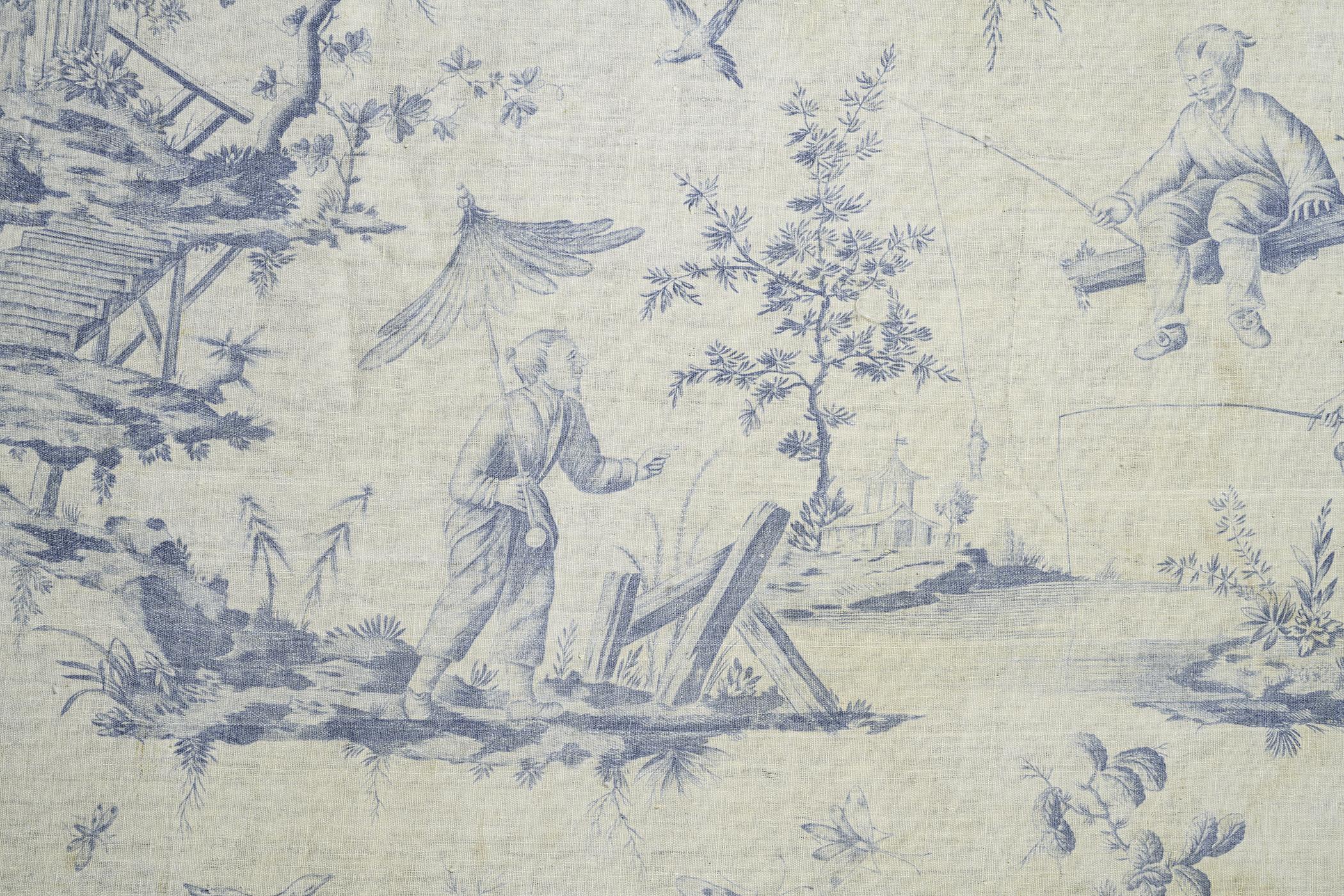 1957.0075.007 Textile, printed, detail 2
