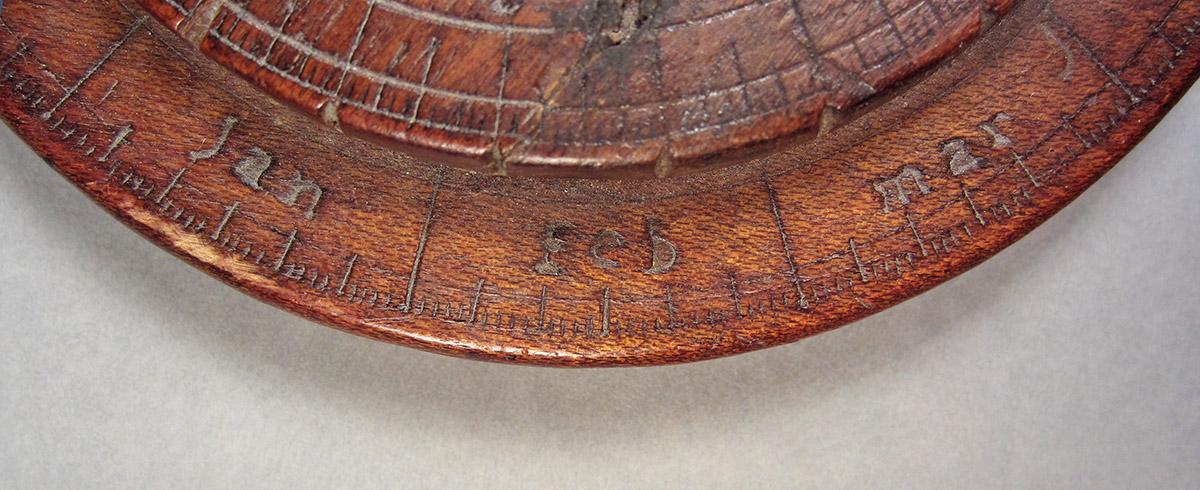 1957.0084.015, Nocturnal, month dial detail
