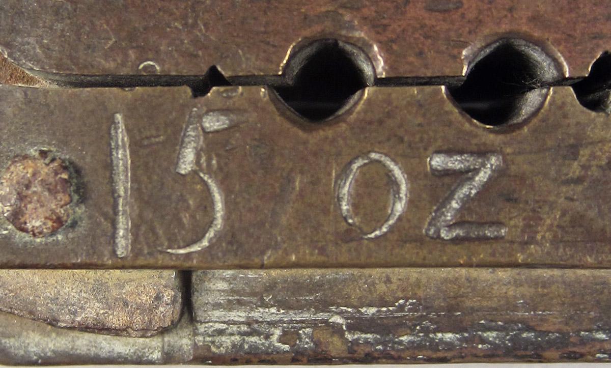 1957.0084.053, Wire vise, mark