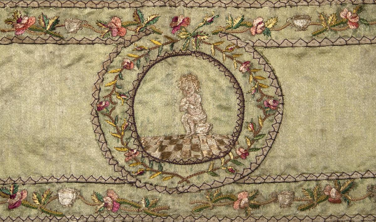 1969.3007 Textile, Embroidered, Medalion Detail