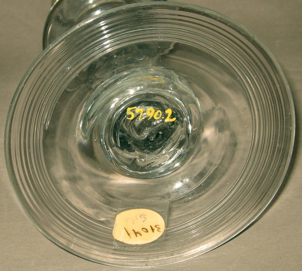 1957.0090.002 Glass candlestick (underside)