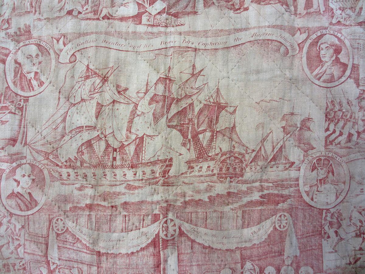 1969.3058 textile, printed reverse detail 2