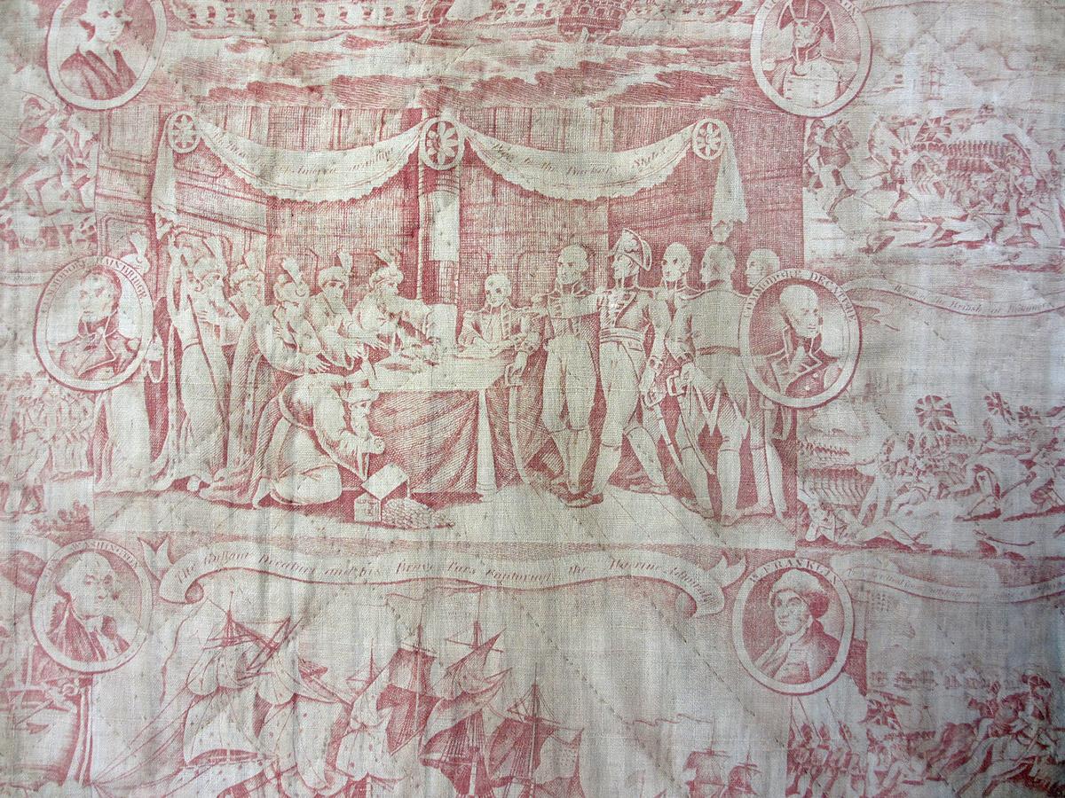 1969.3058 textile, printed reverse detail 3