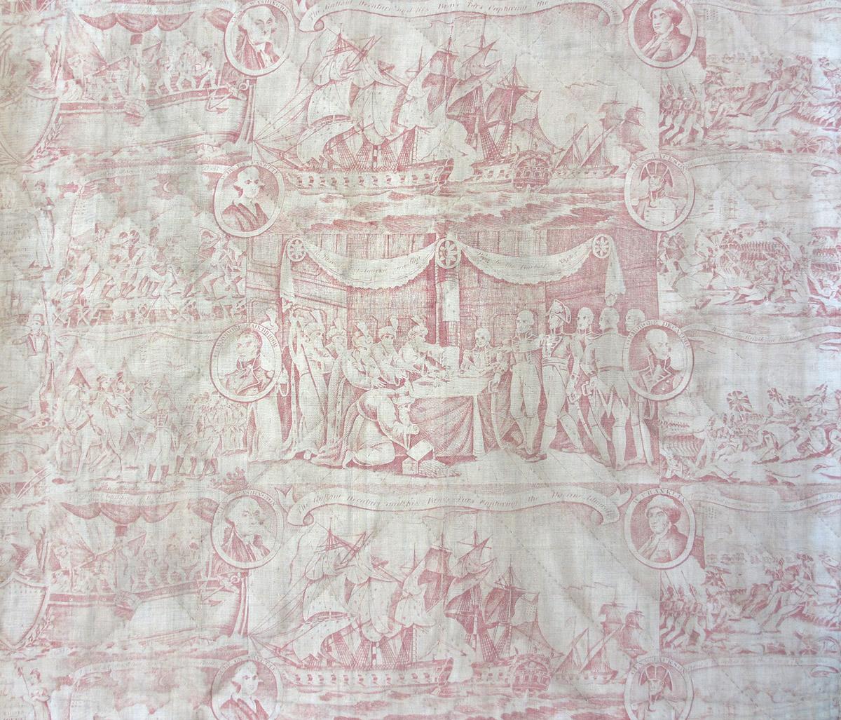 T128 textile, printed reverse design repeat