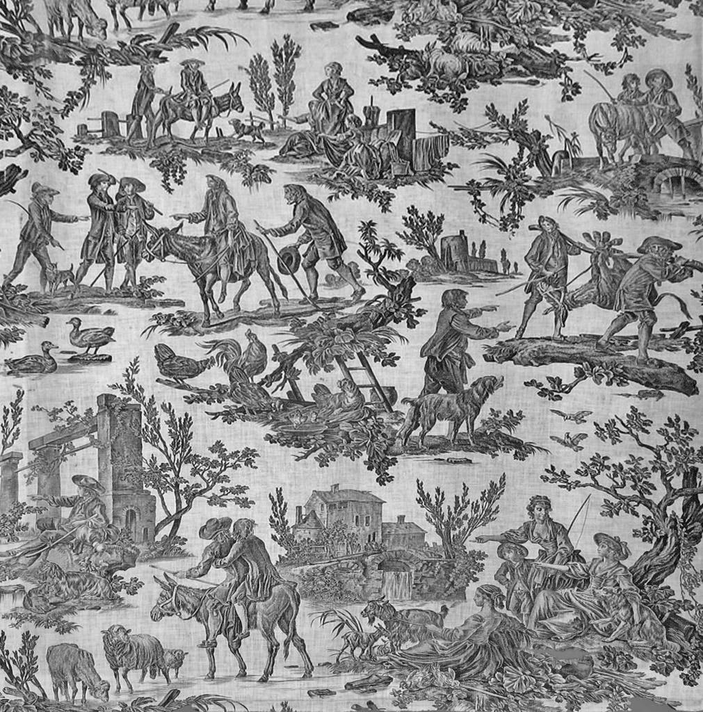 T33 textile, printed partial design repeat
