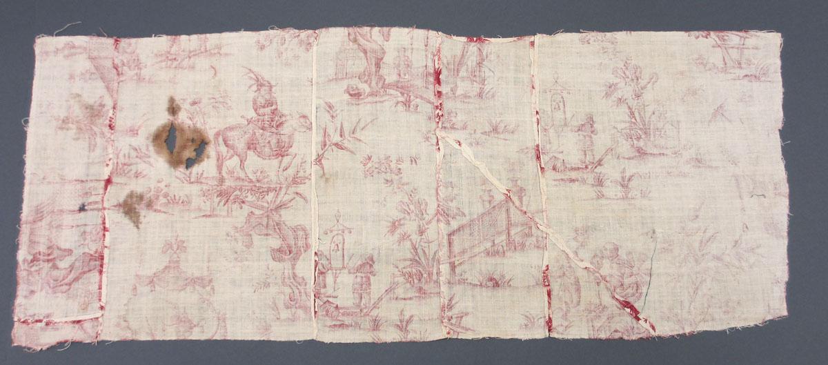 1969.3064 Textile, printed reverse