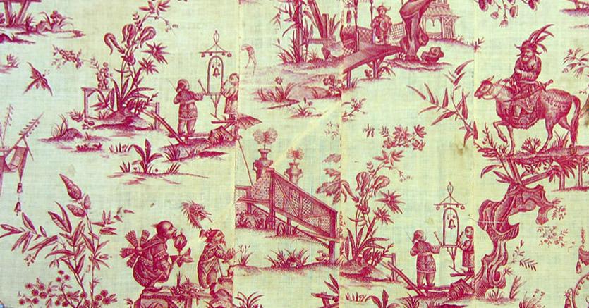 T40 Textile, printed, partial design repeat