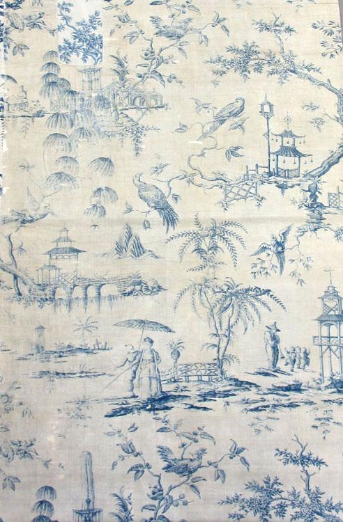 T50.1 textile, printed design repeat blue