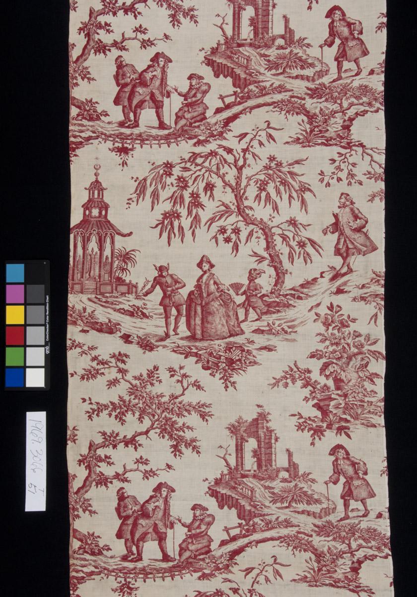 1969.3066 Textile, printed, detail 1