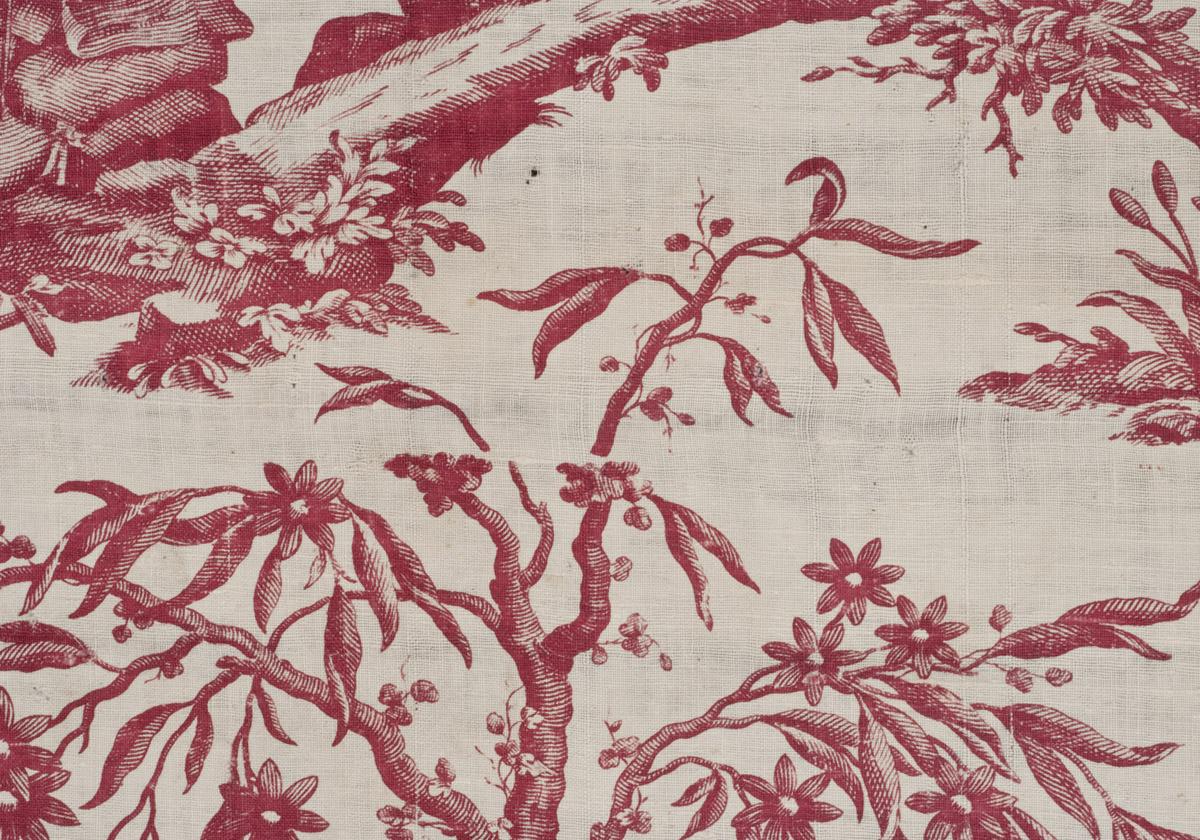 1969.3066 Textile, printed, detail 3
