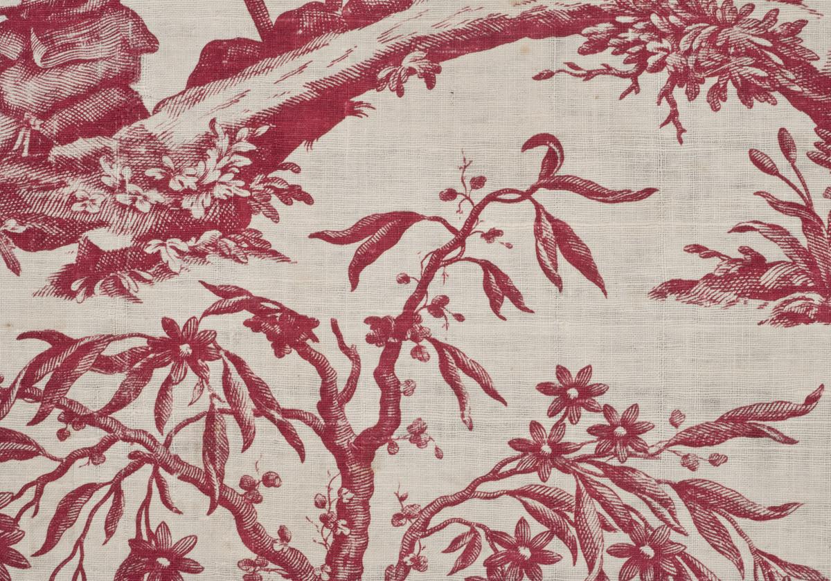1969.3066 Textile, printed, detail 4
