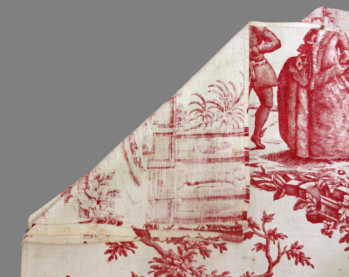 1969.3066 textile, printed folded corner