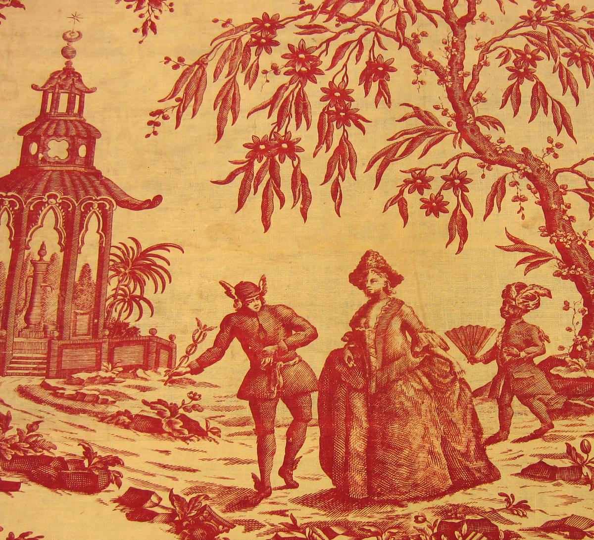 1969.3066 textile, printed detail