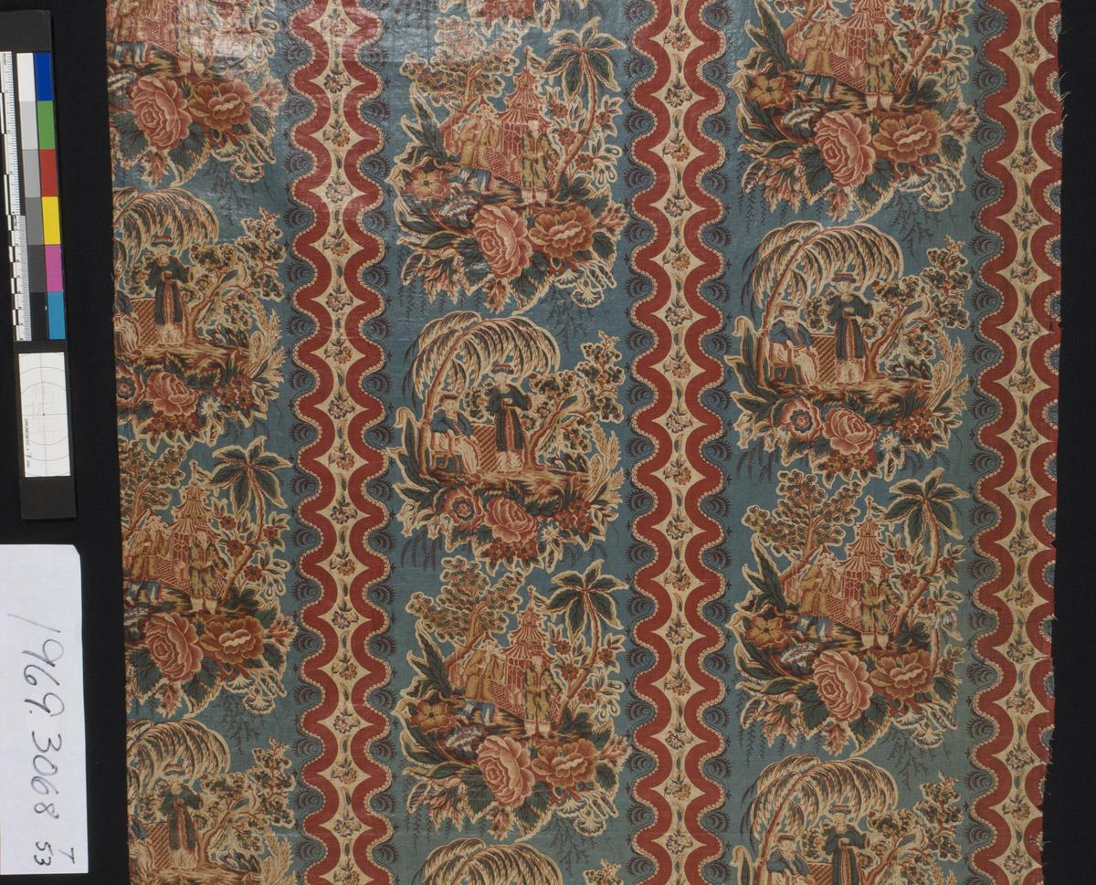 1969.3068 Textile, printed, detail 1