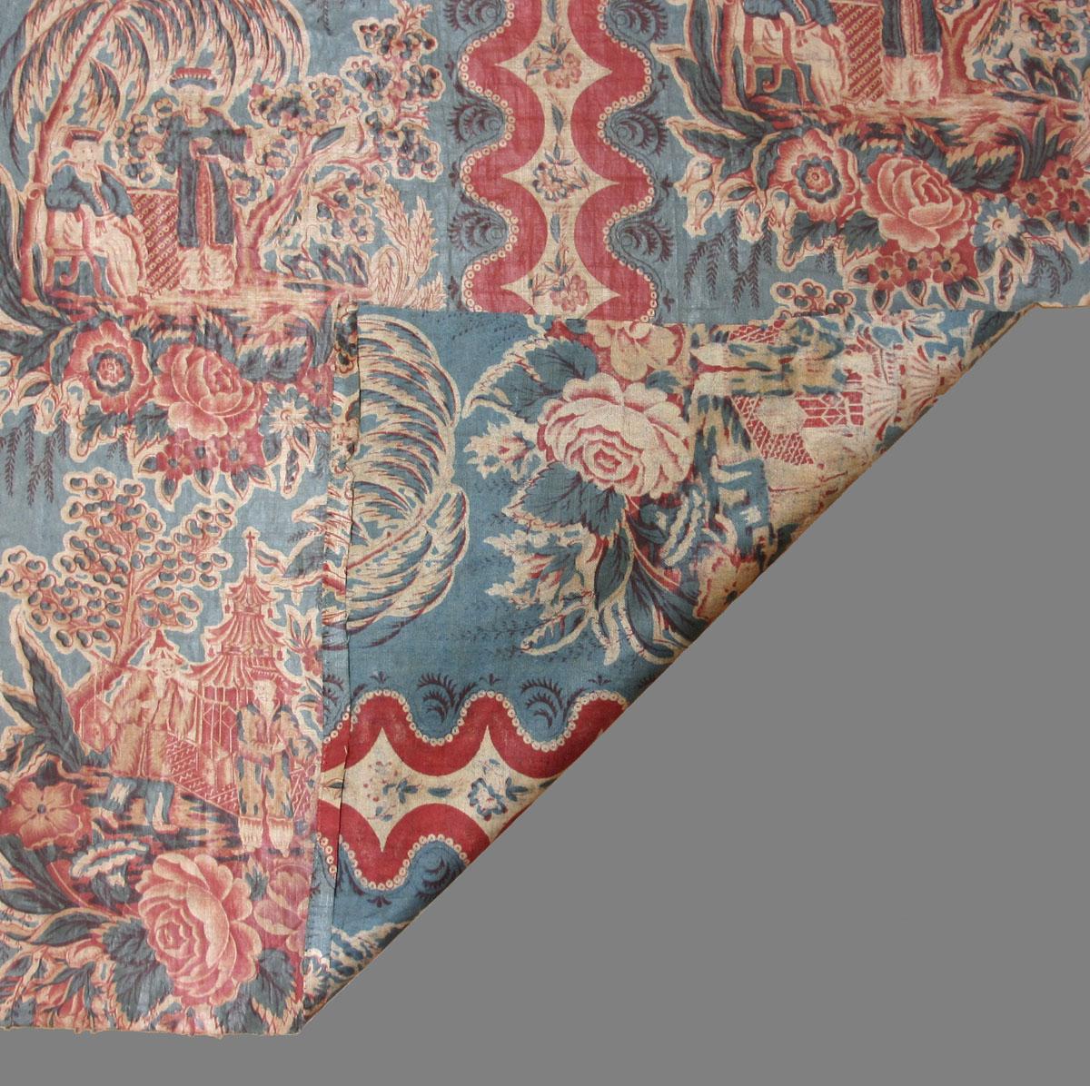 1969.3068 textile, printed folded corner