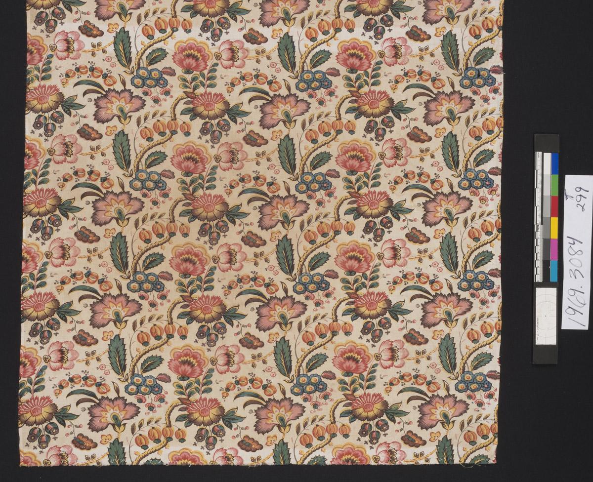 1969.3084 Textile, printed, detail 1